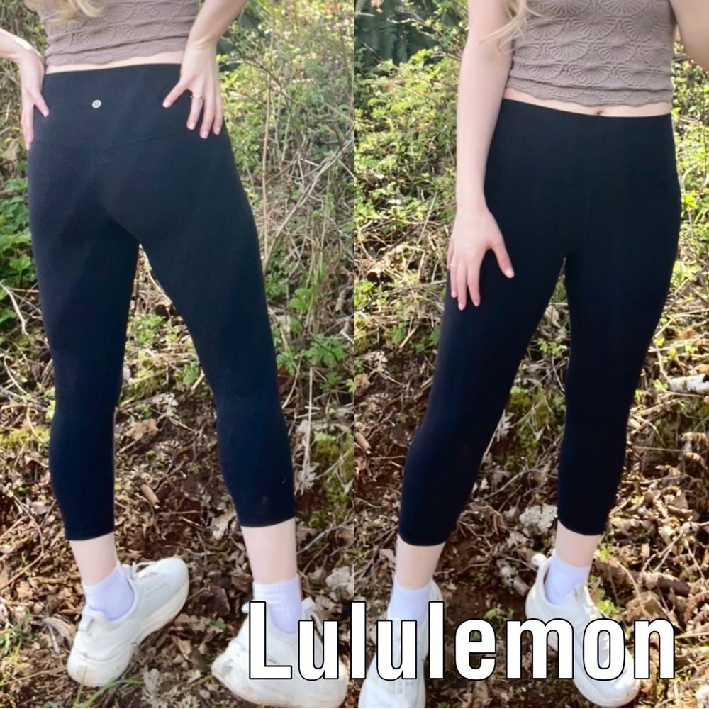 Lululemon Align Crop *21" Black Size 8